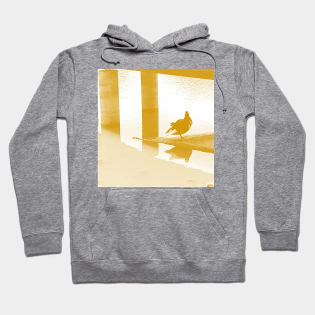 Summer time, 2, beach, summer, sea, tropical, exotic, tan, brown, bird, soft, pastel, Hoodie by PrintedDreams